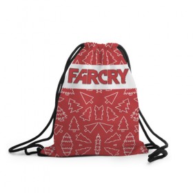 Рюкзак-мешок 3D с принтом Far Cry Новогодний в Тюмени, 100% полиэстер | плотность ткани — 200 г/м2, размер — 35 х 45 см; лямки — толстые шнурки, застежка на шнуровке, без карманов и подкладки | 