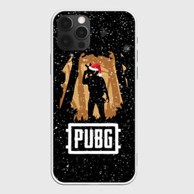 Чехол для iPhone 12 Pro с принтом Новогодний PUBG в Тюмени, силикон | область печати: задняя сторона чехла, без боковых панелей | 2019 | 2020 | 2021 | chicken | dinner | game | games | new | pubg | winner | year | год | игра | игрок | игры | новогодний | новый | пабг | подарки | подарок | праздник | рождество | сковорода | сковородка | шапка | шапочка