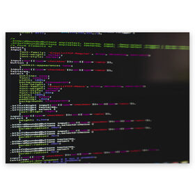 Поздравительная открытка с принтом Программный код в Тюмени, 100% бумага | плотность бумаги 280 г/м2, матовая, на обратной стороне линовка и место для марки
 | computer code | hacker | html | it | php | technology | код | компьютеры | материнская плата | программист | хакер