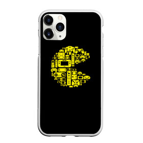 Чехол для iPhone 11 Pro Max матовый с принтом Pac-Man в Тюмени, Силикон |  | game | gamer | gaming | nds | nintendo | pac man | ps3 | ps4 | psp | wii | xbox | аркада | джойстик | игра | игровая приставка | игры | классика игр | контроллер | пакман