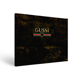 Холст прямоугольный с принтом GUSSI GOLD в Тюмени, 100% ПВХ |  | fasion | gold | gucci | gussi | trend | гусси | гуччи | золото | золотой | мода | одежда | тренд | тренды