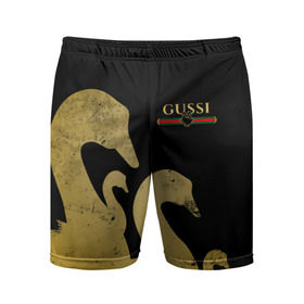 Мужские шорты 3D спортивные с принтом GUSSI GOLD в Тюмени,  |  | Тематика изображения на принте: fasion | gold | gucci | gussi | trend | гусси | гуччи | золото | золотой | мода | одежда | тренд | тренды