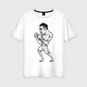 Женская футболка хлопок Oversize с принтом Tony Ferguson art в Тюмени, 100% хлопок | свободный крой, круглый ворот, спущенный рукав, длина до линии бедер
 | Тематика изображения на принте: ferguson | mma | tony | ufc | арманн | бокс | борьба | джиу джитсу | кукуй | тони | фергюсон | эль | энтони