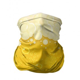 Бандана-труба 3D с принтом Пивной человек в Тюмени, 100% полиэстер, ткань с особыми свойствами — Activecool | плотность 150‒180 г/м2; хорошо тянется, но сохраняет форму | 