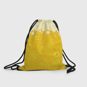 Рюкзак-мешок 3D с принтом Пивной человек в Тюмени, 100% полиэстер | плотность ткани — 200 г/м2, размер — 35 х 45 см; лямки — толстые шнурки, застежка на шнуровке, без карманов и подкладки | 