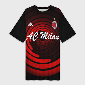 Платье-футболка 3D с принтом AC Milan в Тюмени,  |  | ac milan | i rossoneri | il diavolo | дьяволы | италия | итальянский | клуб | красно чёрные | лидер | лучший | милан | профессиональный | рекордсмен | самый | спортивный | суперкубок | успешный | форма