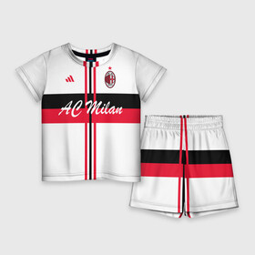 Детский костюм с шортами 3D с принтом AC Milan в Тюмени,  |  | ac milan | i rossoneri | il diavolo | дьяволы | италия | итальянский | клуб | красно чёрные | лидер | лучший | милан | профессиональный | рекордсмен | самый | спортивный | суперкубок | успешный | форма