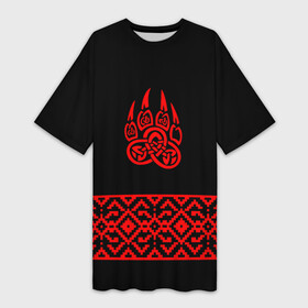 Платье-футболка 3D с принтом печать Велеса в Тюмени,  |  | ethnic | folk | runes | slav | велес | медведь | руны | русь | славяне | фолк | фольклор | этника | этно | язычество