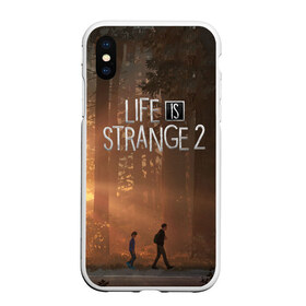 Чехол для iPhone XS Max матовый с принтом Life is Strange 2 в Тюмени, Силикон | Область печати: задняя сторона чехла, без боковых панелей | Тематика изображения на принте: adventure | life | life is strange | road | video game | дороги | жизнь | закат | квест | лес | приключения