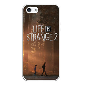 Чехол для iPhone 5/5S матовый с принтом Life is Strange 2 в Тюмени, Силикон | Область печати: задняя сторона чехла, без боковых панелей | Тематика изображения на принте: adventure | life | life is strange | road | video game | дороги | жизнь | закат | квест | лес | приключения