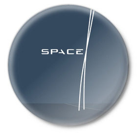 Значок с принтом SPACEX в Тюмени,  металл | круглая форма, металлическая застежка в виде булавки | falcon heavy | ilon mask | spacex | tesla | tesla roadster | илон маск | спейс икс | спейс экс | тесла | тесла родстер