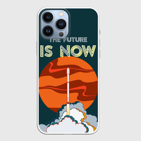 Чехол для iPhone 13 Pro Max с принтом THE FUTURE IS NOW в Тюмени,  |  | falcon heavy | ilon mask | spacex | tesla | tesla roadster | the future | илон маск | спейс икс | спейс экс | тесла | тесла родстер