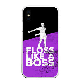 Чехол для iPhone XS Max матовый с принтом Floss Like A Boss в Тюмени, Силикон | Область печати: задняя сторона чехла, без боковых панелей | Тематика изображения на принте: battle | boss | epic | floss | fortnite | game | games | lama | pubg | pvp | royale | save | survival | the | world | битва | выживание | дроп | игра | игры | королевская | лама | массакр | мир | пабг | спасти | фортнайт