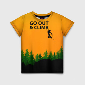 Детская футболка 3D с принтом Альпинизм в Тюмени, 100% гипоаллергенный полиэфир | прямой крой, круглый вырез горловины, длина до линии бедер, чуть спущенное плечо, ткань немного тянется | adrenaline | adventure | extreme | hiking | mountaineering | mountains | rockclimbing | rocks | адреналин | альпинизм | горы | скалолазание | скалы | туризм | экстрим