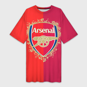 Платье-футболка 3D с принтом FC Arsenal в Тюмени,  |  | arsenal | arsenal football club | gunners | английский | англия | арсенал | высший | дивизион | канониры | клуб | лига чем | лидер | лондон | лучший | премьер лига | профессиональный | рекордсмен | самый | стадион
