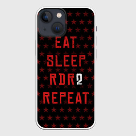 Чехол для iPhone 13 mini с принтом Eat Sleep RDR2 Repeat в Тюмени,  |  | Тематика изображения на принте: dead | die | eat | flag | game | games | gta | rdr | rdr2 | red | redemption | repeat | rockstar | sleep | sun | western | вестерн | выкуп | гта | дикий | запад | игра | игры | красный | мертвый | рдр | рдр2 | рокстар | солнце