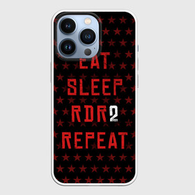 Чехол для iPhone 13 Pro с принтом Eat Sleep RDR2 Repeat в Тюмени,  |  | Тематика изображения на принте: dead | die | eat | flag | game | games | gta | rdr | rdr2 | red | redemption | repeat | rockstar | sleep | sun | western | вестерн | выкуп | гта | дикий | запад | игра | игры | красный | мертвый | рдр | рдр2 | рокстар | солнце