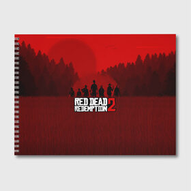 Альбом для рисования с принтом RED DEAD REDEMPTION 2 в Тюмени, 100% бумага
 | матовая бумага, плотность 200 мг. | game | red dead | red dead redemption 2 | redemption 2 | rockstar games | бандиты | дикий запад | игры | ковбои | оружие