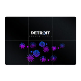 Магнитный плакат 3Х2 с принтом Новогодний Detroit: Become human в Тюмени, Полимерный материал с магнитным слоем | 6 деталей размером 9*9 см | 