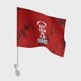 Флаг для автомобиля с принтом RDR2 в Тюмени, 100% полиэстер | Размер: 30*21 см | game | gamer | keep calm | rdr2 | red dead redemption 2 | rockstar studios | игры