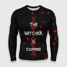 Мужской рашгард 3D с принтом The Witcher Is Coming в Тюмени,  |  | blood | game | games | player | rpg | skyrim | the | witcher | ведьмак | война | войны | волк | волки | геральт | игра | игрок | игры | кровь | лого | меч | полосы | рпг | символ | символы | скайрим | три | четыре | щит