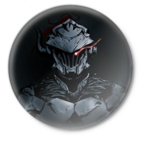 Значок с принтом Убийца гоблинов _9 в Тюмени,  металл | круглая форма, металлическая застежка в виде булавки | goblin slayer