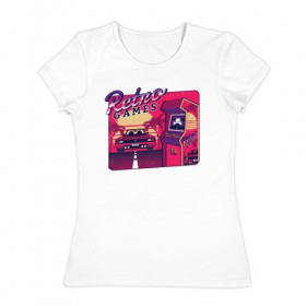 Женская футболка хлопок с принтом Ретро Игры в Тюмени, 100% хлопок | прямой крой, круглый вырез горловины, длина до линии бедер, слегка спущенное плечо | games | retro | денди | игры | приставка | ретро