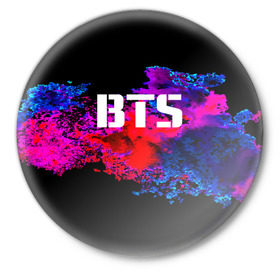 Значок с принтом BTS в Тюмени,  металл | круглая форма, металлическая застежка в виде булавки | Тематика изображения на принте: bangtan boys | bangtan бойс | music | бтс | корея | музыка | парни | поп музыка