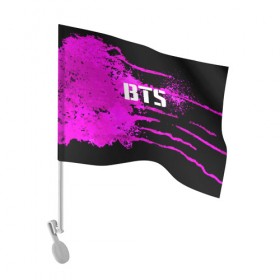 Флаг для автомобиля с принтом Bangtan boys в Тюмени, 100% полиэстер | Размер: 30*21 см | bangtan boys | bangtan бойс | music | бтс | корея | музыка | парни | поп музыка