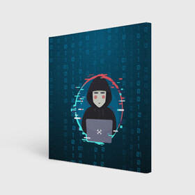 Холст квадратный с принтом Anonymous hacker в Тюмени, 100% ПВХ |  | Тематика изображения на принте: anonymous | hacker | it | аноним | взлом | компьютер | ноутбук | программист | хакер