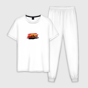 Мужская пижама хлопок с принтом Red Dead Redemption 2 T-Shirt в Тюмени, 100% хлопок | брюки и футболка прямого кроя, без карманов, на брюках мягкая резинка на поясе и по низу штанин
 | 