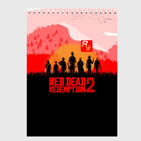 Скетчбук с принтом RED DEAD REDEMPTION 2 в Тюмени, 100% бумага
 | 48 листов, плотность листов — 100 г/м2, плотность картонной обложки — 250 г/м2. Листы скреплены сверху удобной пружинной спиралью | game | red dead | red dead redemption 2 | redemption 2 | rockstar games | бандиты | дикий запад | игры | ковбои | оружие