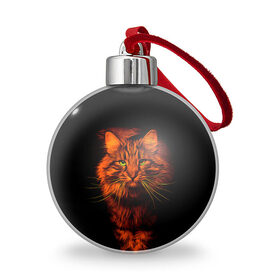 Ёлочный шар с принтом Рыжий кот в Тюмени, Пластик | Диаметр: 77 мм | cat | кот | котик | кошка | рыжая | рыжий