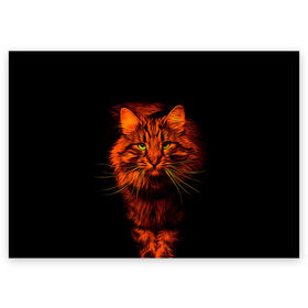 Поздравительная открытка с принтом Рыжий кот в Тюмени, 100% бумага | плотность бумаги 280 г/м2, матовая, на обратной стороне линовка и место для марки
 | Тематика изображения на принте: cat | кот | котик | кошка | рыжая | рыжий