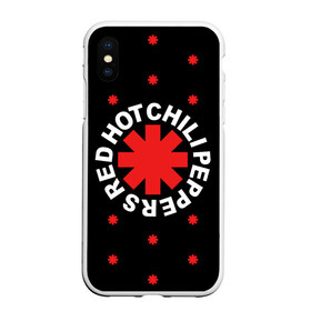 Чехол для iPhone XS Max матовый с принтом Red Hot Chili Peppers в Тюмени, Силикон | Область печати: задняя сторона чехла, без боковых панелей | chili | cross | hot | logo | music | peppers | red | red hot chili peppers | rhcp | rock | star | symbol | звезда | звездочка | красная | красный | крест | логотип | музыка | перцы | рок | символ | цветок | цветочек | чили