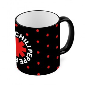 Кружка с принтом Red Hot Chili Peppers в Тюмени, керамика | ёмкость 330 мл | chili | cross | hot | logo | music | peppers | red | red hot chili peppers | rhcp | rock | star | symbol | звезда | звездочка | красная | красный | крест | логотип | музыка | перцы | рок | символ | цветок | цветочек | чили