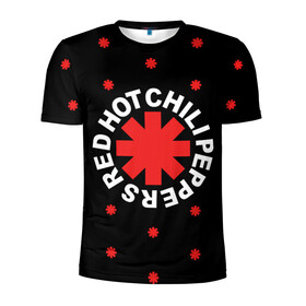 Мужская футболка 3D спортивная с принтом Red Hot Chili Peppers в Тюмени, 100% полиэстер с улучшенными характеристиками | приталенный силуэт, круглая горловина, широкие плечи, сужается к линии бедра | Тематика изображения на принте: chili | cross | hot | logo | music | peppers | red | red hot chili peppers | rhcp | rock | star | symbol | звезда | звездочка | красная | красный | крест | логотип | музыка | перцы | рок | символ | цветок | цветочек | чили