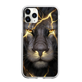 Чехол для iPhone 11 Pro Max матовый с принтом Лев с молнией в Тюмени, Силикон |  | Тематика изображения на принте: глаза | гроза | зверь | король | кот | кошка | прайд | царь | шрам
