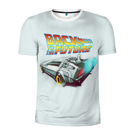 Мужская футболка 3D спортивная с принтом Back to the future_4 в Тюмени, 100% полиэстер с улучшенными характеристиками | приталенный силуэт, круглая горловина, широкие плечи, сужается к линии бедра | back to the future | doc | emmet brown | marty mcfly | док | культовое кино | марти макфлай | путешествия во времени | роберт земекис | эйнштейн | эммет браун