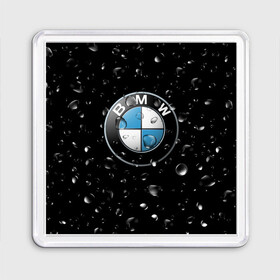 Магнит 55*55 с принтом BMW под Дождём в Тюмени, Пластик | Размер: 65*65 мм; Размер печати: 55*55 мм | auto | bmw | logo | moto | symbol | авто | автомобили | автомобилисту | автомобильная | бмв | гонки | дождь | знак | капли | лого | логотип | марка | машина | машинки | машины | мото | мотоцикл | символ | тачка | тюнинг