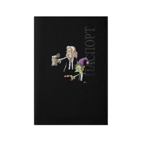 Обложка для паспорта матовая кожа с принтом Disenchantment. Pulp Fiction в Тюмени, натуральная матовая кожа | размер 19,3 х 13,7 см; прозрачные пластиковые крепления | криминальное чтиво | разочарование | тарантино | эльф