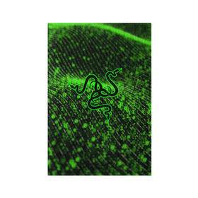 Обложка для паспорта матовая кожа с принтом RAZER в Тюмени, натуральная матовая кожа | размер 19,3 х 13,7 см; прозрачные пластиковые крепления | Тематика изображения на принте: 101 | brand | company | gamer | green | logo | mamba | naga | player | razer | rzr | snake | бренд | железо | зеленый | змея | компания | лого | рейзер | софт