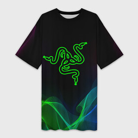 Платье-футболка 3D с принтом SDC в Тюмени,  |  | 101 | brand | company | gamer | green | logo | mamba | naga | player | razer | rzr | snake | бренд | железо | зеленый | змея | компания | лого | рейзер | софт