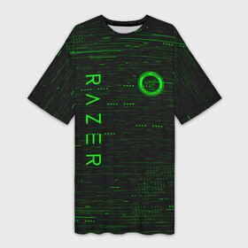 Платье-футболка 3D с принтом RAZER в Тюмени,  |  | 101 | brand | company | gamer | green | logo | mamba | naga | player | razer | rzr | snake | бренд | железо | зеленый | змея | компания | лого | рейзер | софт