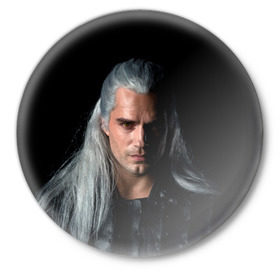 Значок с принтом The Witcher. Geralt of Rivia в Тюмени,  металл | круглая форма, металлическая застежка в виде булавки | andrzej | cavill | ciri | cirilla | geralt | henry | netflix | rivia | sapkowski | witcher | yennefer | анджей | ведьмак | генри | геральт | йеннифэр | кавилл | ривия | сапковский | цири | цирилла