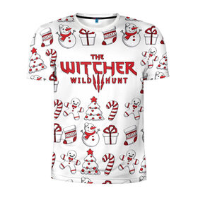 Мужская футболка 3D спортивная с принтом The Witcher Новогодний в Тюмени, 100% полиэстер с улучшенными характеристиками | приталенный силуэт, круглая горловина, широкие плечи, сужается к линии бедра | wild hunt | арбалет | ведьмак 3 | геральт | год | дикая | магия | новый | охота | снег | цири
