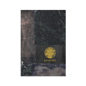 Обложка для паспорта матовая кожа с принтом Gazgolder в Тюмени, натуральная матовая кожа | размер 19,3 х 13,7 см; прозрачные пластиковые крепления | Тематика изображения на принте: gazgolder | баста | вася вакуленко | газгольдер | клубаре | ноггано | сансара