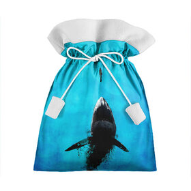 Подарочный 3D мешок с принтом Акула на охоте в Тюмени, 100% полиэстер | Размер: 29*39 см | акула | женщина | море | охота | рыба | хищник