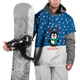 Накидка на куртку 3D с принтом Праздничный пингвинчик в Тюмени, 100% полиэстер |  | Тематика изображения на принте: christmas | deer | new | pinguin | snow | snowflakes | winter | xmas | year | год | зима | новый | олень | пингвин | рождество | снег | снежинки
