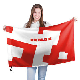 Флаг 3D с принтом ROBLOX Red в Тюмени, 100% полиэстер | плотность ткани — 95 г/м2, размер — 67 х 109 см. Принт наносится с одной стороны | block | lego | logo | minecraft | online | oof | quest | roblocks | roblockx | roblox | studio | блок | блоки | голова | игра | игры | квест | лего | лицо | лого | логотип | майнкрафт | онлайн | роблокс | символ | студия